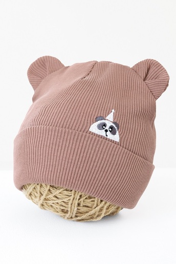 Шапка Panda, Коричнева - фото 1